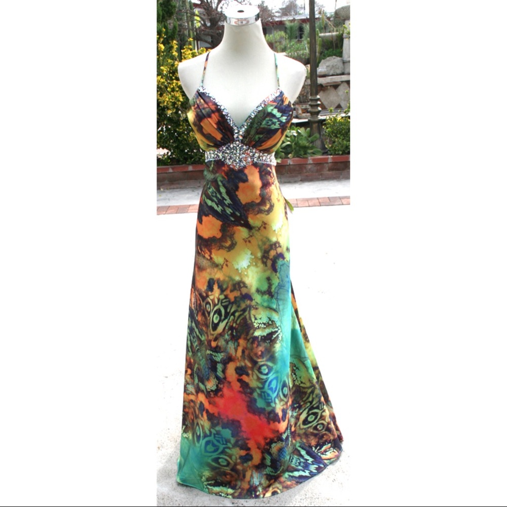 NWT MASQUERADE $170 Apple Multi Party Evening Gown 5